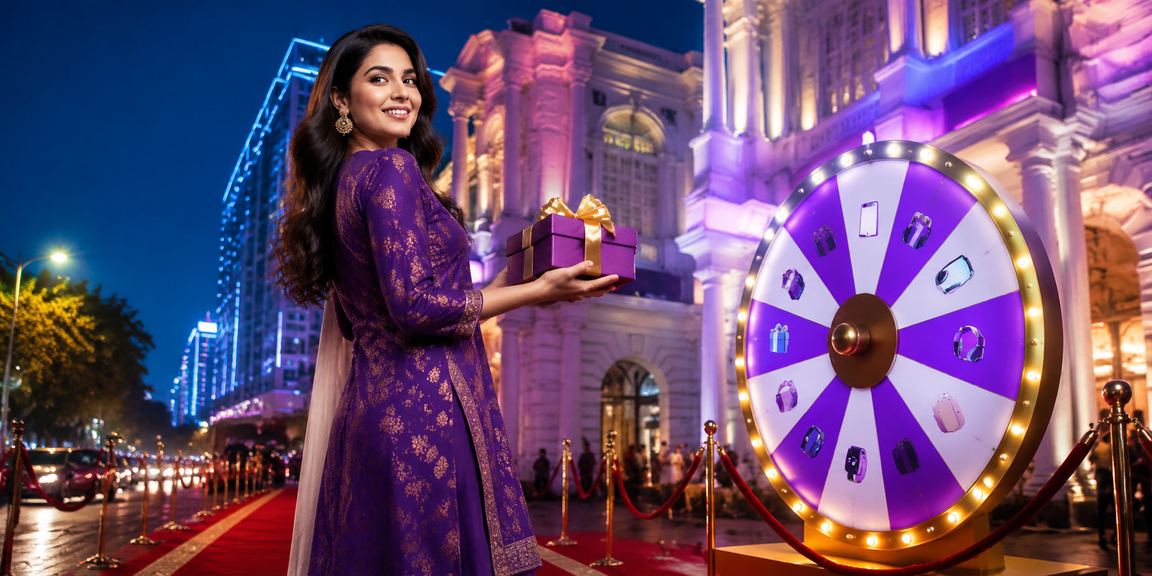 Roulette game in vibrant Connaught Place market setting